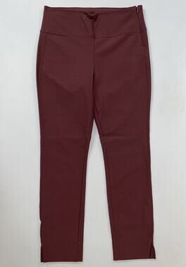 Athleta 486209 Women's Wander Slim Ankle Side Zip Pants, Leggings. Burgundy, 2P.